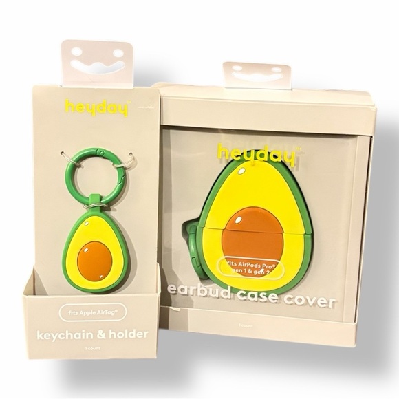 heyday Other - Heyday Avocado Earbud Case & AirTag Holder Keychain - NIB